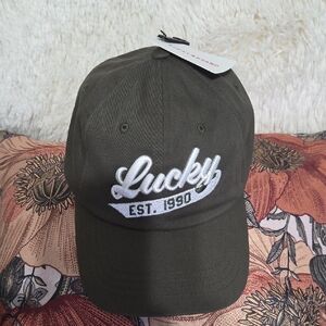Lucky Brand Olive Green Baseball Cap